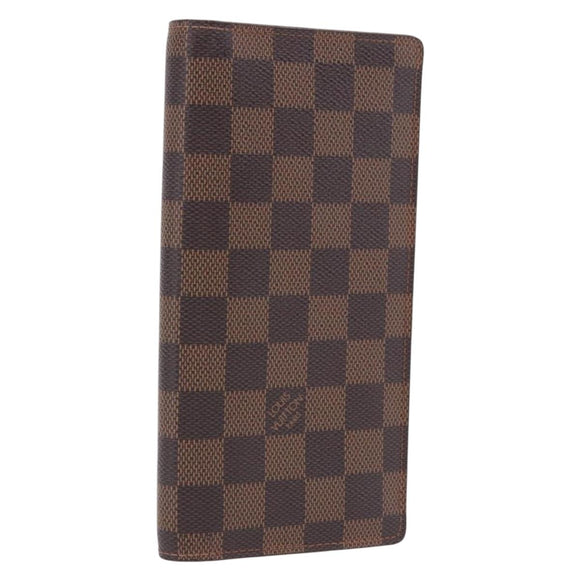 LOUIS VUITTON Damier Ebene Brazza Portefeuille Bifold Wallet N60017 Auth 180970A