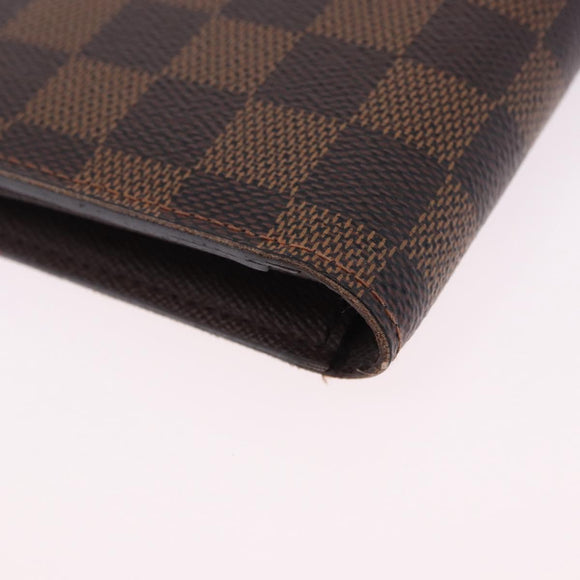 LOUIS VUITTON Damier Ebene Brazza Portefeuille Bifold Wallet N60017 Auth 180970A