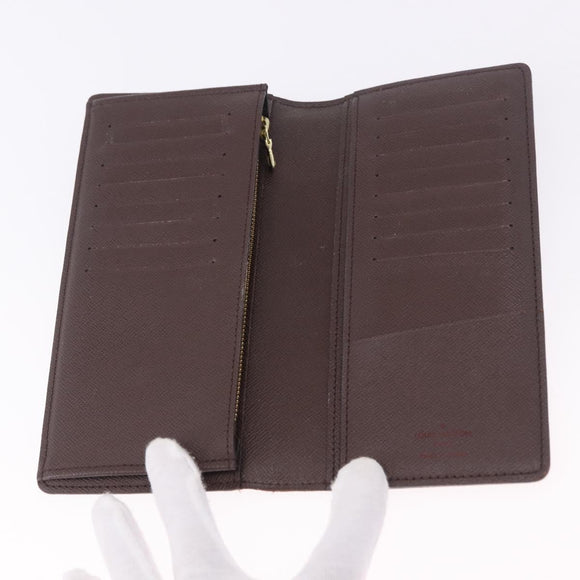 LOUIS VUITTON Damier Ebene Brazza Portefeuille Bifold Wallet N60017 Auth 180970A