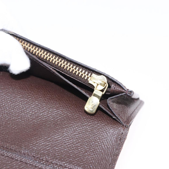 LOUIS VUITTON Damier Ebene Brazza Portefeuille Bifold Wallet N60017 Auth 180970A