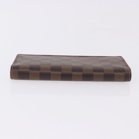 LOUIS VUITTON Damier Ebene Brazza Portefeuille Bifold Wallet N60017 Auth 180970A