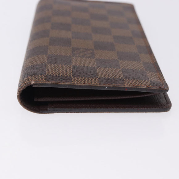 LOUIS VUITTON Damier Ebene Brazza Portefeuille Bifold Wallet N60017 Auth 180970A