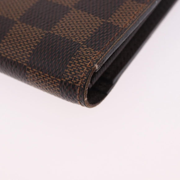 LOUIS VUITTON Damier Ebene Brazza Portefeuille Bifold Wallet N60017 Auth 180970A