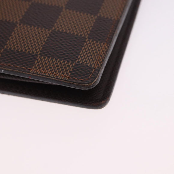 LOUIS VUITTON Damier Ebene Brazza Portefeuille Bifold Wallet N60017 Auth 180970A