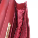 CARTIER Must Line Clutch Bag Leather Bordeaux Gold Auth 180972A-17