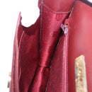 CARTIER Must Line Clutch Bag Leather Bordeaux Gold Auth 180972A-18