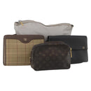 Dunhill LOUIS VUITTON Burberrys Chanel Monogram Bag Leather 4 Set Auth 180973-1
