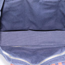 HERMES Fourre Tout PM Hand Bag Canvas Navy Silver Auth 180974-14