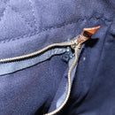 HERMES Fourre Tout PM Hand Bag Canvas Navy Silver Auth 180974-19