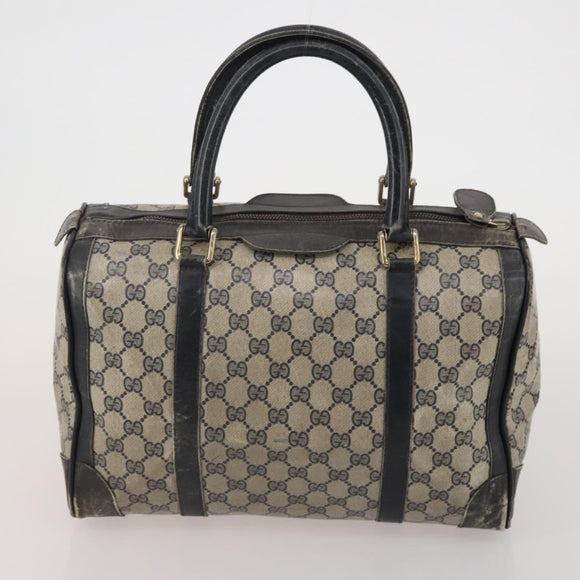 GUCCI GG Supreme GG Canvas Shoulder Bag PVC 4 Set Beige Navy Auth 180975