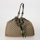 GUCCI GG Supreme GG Canvas Shoulder Bag PVC 4 Set Beige Navy Auth 180975-2