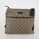 GUCCI GG Supreme GG Canvas Shoulder Bag PVC 4 Set Beige Navy Auth 180975-21