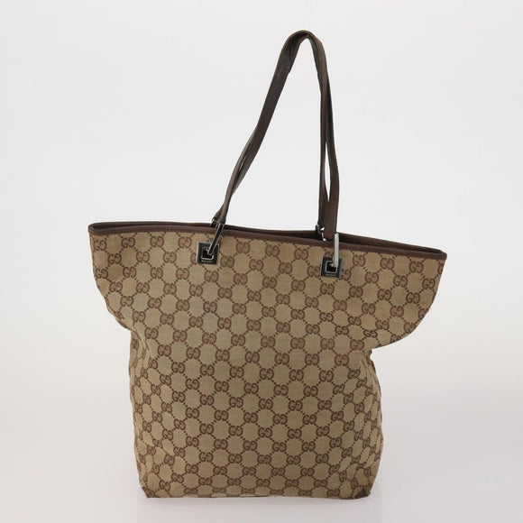 GUCCI GG Supreme GG Canvas Shoulder Bag PVC 4 Set Beige Navy Auth 180975