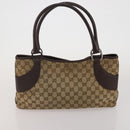 GUCCI GG Canvas Web Sherry Line Shoulder Bag 3 Set Beige Navy Auth 180976-11