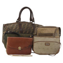 Christian Dior Fendi Zucchino Canvas Honeycomb Canvas Bag 5 Set Auth 180978-1