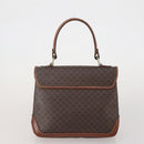 CELINE Macadam Canvas C Sulky Bag PVC Leather 5 Set Brown Beige Auth 180979-14
