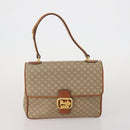 CELINE Macadam Canvas C Sulky Bag PVC Leather 5 Set Brown Beige Auth 180979-18