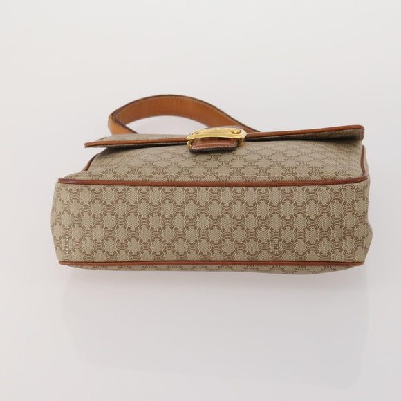 CELINE Macadam Canvas C Sulky Bag PVC Leather 5 Set Brown Beige Auth 180979