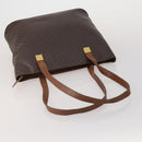 CELINE Macadam Canvas C Sulky Bag PVC Leather 5 Set Brown Beige Auth 180979-4