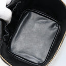 CHANEL Bicolore Vanity Handtas Lamshuid Zwart Goud CC Auth 181100-11