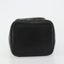 CHANEL Bicolore Vanity Handtas Lamshuid Zwart Goud CC Auth 181100-5