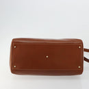 GUCCI Bamboo Hand Bag Leather 2way Brown Gold 000 122 0293 Auth 181101-11