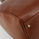 GUCCI Bamboo Hand Bag Leather 2way Brown Gold 000 122 0293 Auth 181101-13