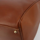 GUCCI Bamboo Hand Bag Leather 2way Brown Gold 000 122 0293 Auth 181101-14
