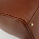 GUCCI Bamboo Hand Bag Leather 2way Brown Gold 000 122 0293 Auth 181101-15
