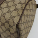 GUCCI GG Supreme Web Sherry Line Boston Bag PVC Beige Gold 39 02 007 Auth 181103-15