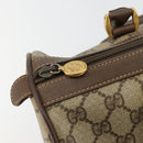 GUCCI GG Supreme Web Sherry Line Boston Bag PVC Beige Gold 39 02 007 Auth 181103-10