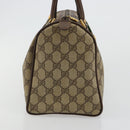 GUCCI GG Supreme Web Sherry Line Boston Bag PVC Beige Gold 39 02 007 Auth 181103-3
