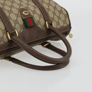 GUCCI GG Supreme Web Sherry Line Boston Bag PVC Beige Gold 39 02 007 Auth 181103-7