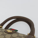 GUCCI GG Supreme Web Sherry Line Boston Bag PVC Beige Gold 39 02 007 Auth 181103-8