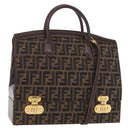 FENDI Zucca Canvas Hand Bag 2way Black Brown Auth 181104-1