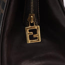 FENDI Zucca Canvas Hand Bag 2way Black Brown Auth 181104-16