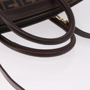 FENDI Zucca Canvas Hand Bag 2way Black Brown Auth 181104-7