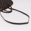 FENDI Zucca Canvas Hand Bag 2way Black Brown Auth 181104-9