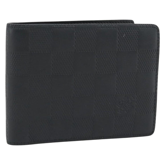 LOUIS VUITTON Damier Infini Portefeuille Multipull Onyx N63124 LV Auth 181107V