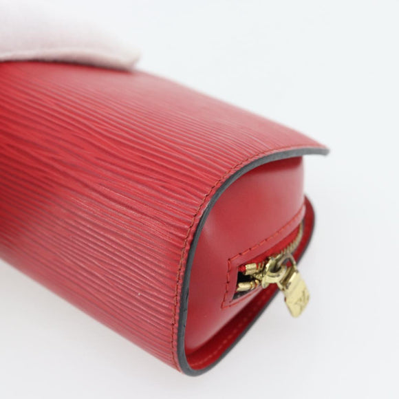 LOUIS VUITTON Epi Dauphine PM Pouch Castilian Red M48447 LV Auth 181108