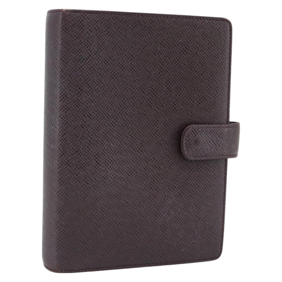 LOUIS VUITTON Taiga Leather Agenda MM Planner Cover Acajou R20416 Auth 181110