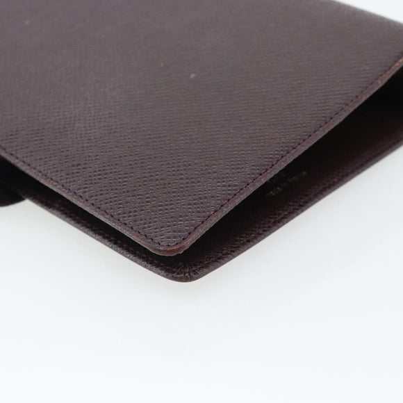 LOUIS VUITTON Taiga Leather Agenda MM Planner Cover Acajou R20416 Auth 181110