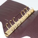 LOUIS VUITTON Taiga Leather Agenda MM Planner Cover Acajou R20416 Auth 181110-9