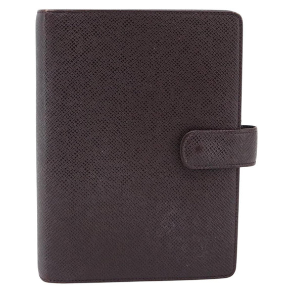 LOUIS VUITTON Taiga Leather Agenda MM Planner Cover Acajou R20416 Auth 181110