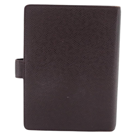 LOUIS VUITTON Taiga Leather Agenda MM Planner Cover Acajou R20416 Auth 181110