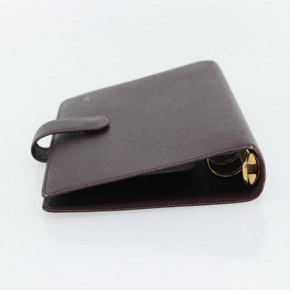 LOUIS VUITTON Taiga Leather Agenda MM Planner Cover Acajou R20416 Auth 181110