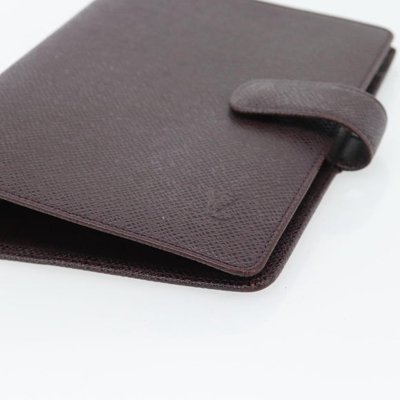 LOUIS VUITTON Taiga Leather Agenda MM Planner Cover Acajou R20416 Auth 181110