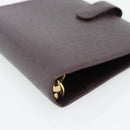 LOUIS VUITTON Taiga Leather Agenda MM Planner Cover Acajou R20416 Auth 181110-14