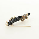 CHANEL Mademoiselle Doll Brooch metal Gold CC Auth 181111V-12