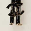 CHANEL Mademoiselle Doll Brooch metal Gold CC Auth 181111V-3